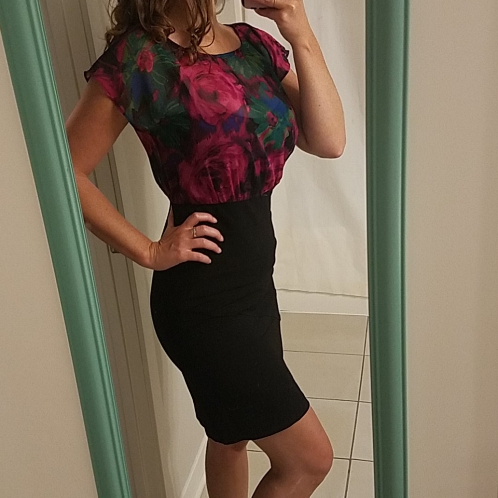 AB Studio Professional Floral Dress Size 2